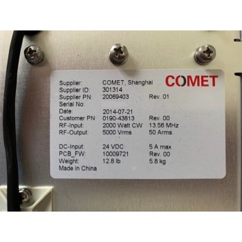 AMAT 0190-43813 Comet 13.56MHz RF Matching